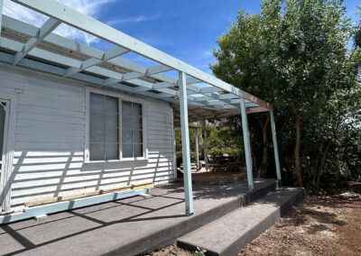 Structural posts and beams set for a Geelong extension