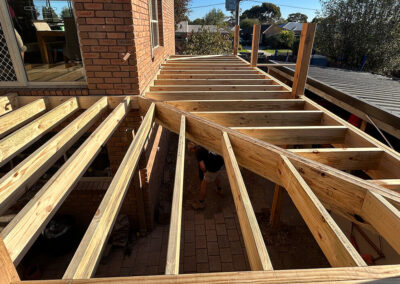 Custom timber deck built by Kyema Constructions in Geelong
