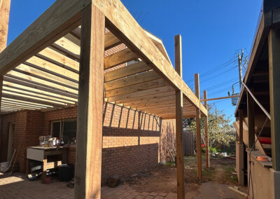 New hardwood timber decking in a Greater Geelong backyard