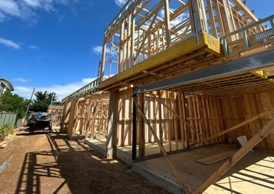 Quality timber materials selected for an outdoor build